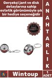 #Anahtarlık Otomobil Tutkunu Özel Tasarım Estetik 35 Mm Parlak Gümüş Dayanıklı Jant Disk Anahtarlık