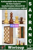 #Satranç Manyetik Seyahat Tipi Mini Mıknatıs Taşlı Ahşap Katlanabilir Kutulu Satranç Oyunu 17.5 Cm