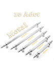 Tuana Rustik Alüminyum Metal Lüks Modern Mobilya Çekmece Mutfak Dolabı Kulpu Krom-Krom 160mm (10 Adet)