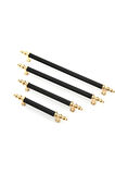 Tuana Rustik Alüminyum Metal Lüks Modern Mobilya Çekmece Mutfak Dolabı Kulpu Siyah-Gold 224mm (10 Adet)