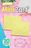 Mini Zarf Sarı 9x7 cm 20 adet-MZ115