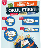 Okul Etiketi Kalem Defter Etiketi Özel İsim Yazılabilen Etiket- İsim Etiketi-OE3