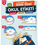 Okul Etiketi Kalem Defter Etiketi Özel İsim Yazılabilen Etiket- İsim Etiketi-OE4