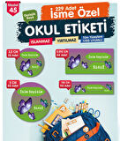 Okul Etiketi Kalem Defter Etiketi Özel İsim Yazılabilen Etiket Seti - İsim Etiketi-OE45