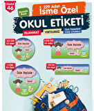 Okul Etiketi Kalem Defter Etiketi Özel İsim Yazılabilen Etiket Seti - İsim Etiketi-OE46