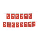 400 Adet Ipli Mini Türk Bayrağı 8 cm X 13 cm