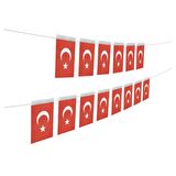 400 Adet İpli Türk Bayrağı 11 cm X 20 cm