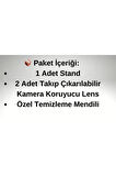 Apple iPhone 15 Kılıf Magsafe Standlı + Kamera Lensli Telefon Kılıfı