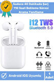Xiaomi Modellerle Uyumlu Bluetooth Kulaklık I12 Arama Özellikli Tws Dokunmatik Hd Ses Mikrofon