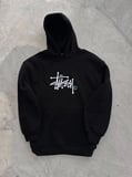Kadın Oversize Kapüşonlu Cepli Baskılı  İplik Pamuklu Hoodie Sweatshirt - Siyah