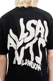 Erkek Tişört Baskılı Oversize Kısa kol T-shirt - Siyah