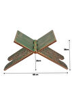 Selçuklu Motifi İşlemeli Yaldızlı Ahşap Rahle Kitap Okuma Standı