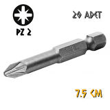 Kupa Tyson Vidalama Ucu Bits Uç - PZ2 Yıldız - 7.5 cm. - 20 Adet