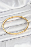 316L Çelik Gold Renk 65 mm İnce Kadın Kelepçe Bileklik - TJ-BB7915