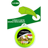 Tırpan Misinası Motorlu Tırpan Yuvarlak Misina 3,5 mm 28 Metre Yeşil Çim Ot Biçme Teli.