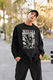 Nirvana Kurt Cobain Baskılı Unisex Oversize Rock Metal Sweatshirt