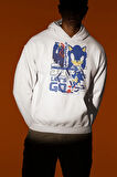 Sonic Lets Go Baskılı Unisex Oversize Çizgi Film Hoodie