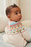 % 100 Pamuklu Bright Fairisle Romper