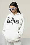 The Beatles Müzik Grubu Yazılı Unisex Oversize Hoodie