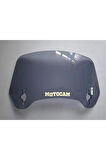 MOTOCAM Rüzgar Saptırıcı Deflektör Camı 3 Delikli 33x15cm Tırtıklı Füme Renkli   (APARATSIZDIR)