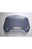 MOTOCAM Rüzgar Saptırıcı Deflektör Camı 3 Delikli 33x15cm Tırtıklı Füme Renkli   (APARATSIZDIR)