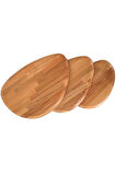 Fawdecor Naturel Masif Doğal Tekli, 2'li, 3'lü Zigon Sehpa Set, Modern Masif Yan Sehpa 3'lü