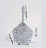 Mini Glitter Rhinestone Şık Kadın Çantası