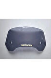 MOTOCAM Rüzgar Saptırıcı Deflektör Camı 3 Delikli 33x15cm Yuvarlak Füme Renkli   (APARATSIZDIR)