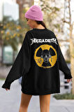 Megadeth Baskılı Unisex Oversize Anime Sweatshirt