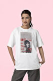 Gazete Temalı Taylor Swift Baskılı Unisex Oversize Şarkıcı Tişört