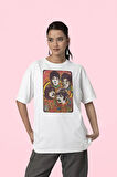 Tasarım The Beatles Baskılı Unisex Oversize Müzik Grubu Tişört
