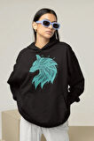 Kurt Desenli Unisex Oversize Hoodie