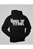 The Rage Of Titans Yazılı Unisex Oversize Hoodie