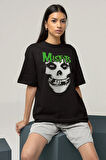 Misfits Müzik Grubu Baskılı Unisex Oversize Tişört