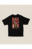 One Punch Man Baskılı Unisex Oversize Anime Karakter Tişört