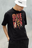 One Punch Man Baskılı Unisex Oversize Anime Karakter Tişört