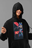 Neon Karakter Baskılı Unisex Oversize Valoorant Hoodie