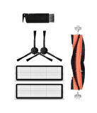 Xiaomi Vacuum Mop 2 Ultra Uyumlu Yedek Mopsuz Fırça Filtre-6 Parça