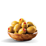 Biber Dolgulu Yeşil Zeytin - 1 KG Paket