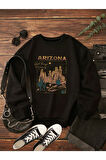 Unisex Arizona Bisiklet Yaka Sweatshirt