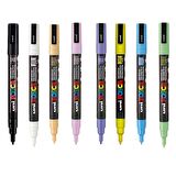 Uni Posca Marker Kalem PC-3M (0.9-1.3mm) 8'li Set Soğuk Renkler