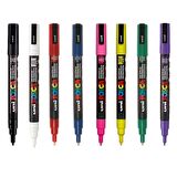 Uni Posca Marker Kalem PC-3M (0.9-1.3mm) 8'li Set Temel Renkler