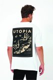 Lenithra Travis Scott Utopia Sırt Baskılı Unisex Oversize T-shirt Beyaz / L