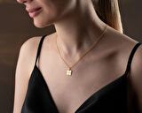 925 ayar gümüş özel dört yaprak vida pırlanta kolye<rose,rodaj,gold>