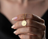 925 ayar kişiye özel saat pırlanta kolye