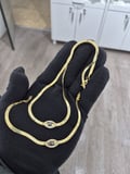 925 Ayar Papatya Silver Gözlü İtalyan Zincir Kolye Bileklik Set.rose.gold.rodaj