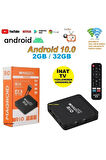 ANDROİD TV BOX 2G RAM / 32GB ROM ANDROİD 10 (İNAT TV YÜKLENEREK GÖNDERİLİR)