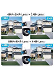 Wifi Speed Çift Kamera (2mp+2mp) Uzaktan izleme ve Hareket Ettirme -Kayıt