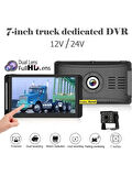 7 inç Ekran-Mikrofon Gece Görüşlü Çift Kamera Tüm Araçlara Uyumlu Araç Kayıt Cihazı 32 GB Hafıza 