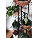 DEKORATİF METAL 5 RAFLI SAKSI STANDI KATLI DİKEY SAKSILIK ÇİÇEKLİK GARDEN
